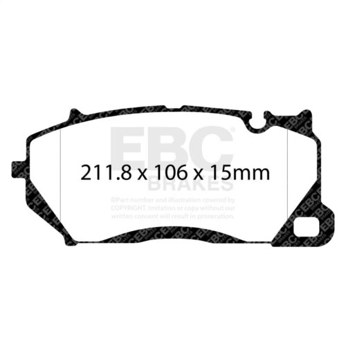 Alternative view of EBC 20-22 Audi RSQ8 4.0TT Yellowstuff Front Brake Pads