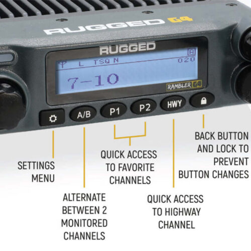 Rugged Radios Rambler G4 GMRS Band Mobile Radio with Stealth Antenna - Image 6