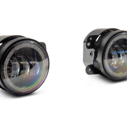 Raxiom for 2007-2018 Jeep Wrangler JK Axial Series 4-In LED Fog Lights w/ Halo