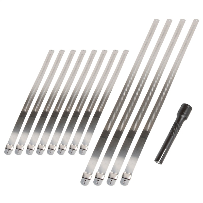 DEI 10219 Stainless Steel Positive Locking Tie & Tool Kit - 8in (8 Pack) & 14in (4 Pack)