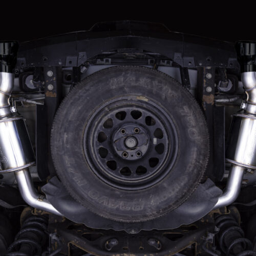 AWE Tuning Exhaust System w/ 5in Diamond Blk Tips for 2021+ Cadillac Escalade 6.2L 0FG Dual Exit - Image 6