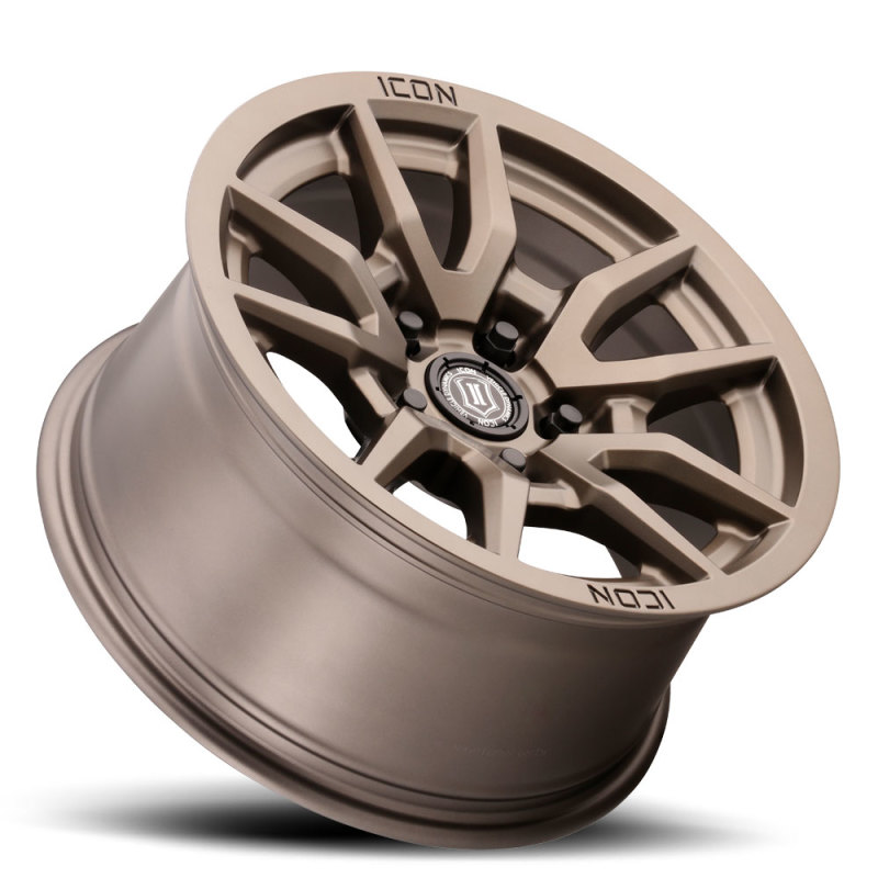 ICON 2617855557BR Vector 5 17x8.5 5x150 25mm Offset 5.75in BS 110.1mm Bore Bronze Wheel - Image 3