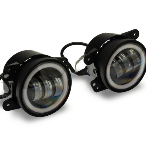 Raxiom for 2007-2023 Jeep Wrangler JK & JL Axial Series Halo LED Fog Lights- Amber