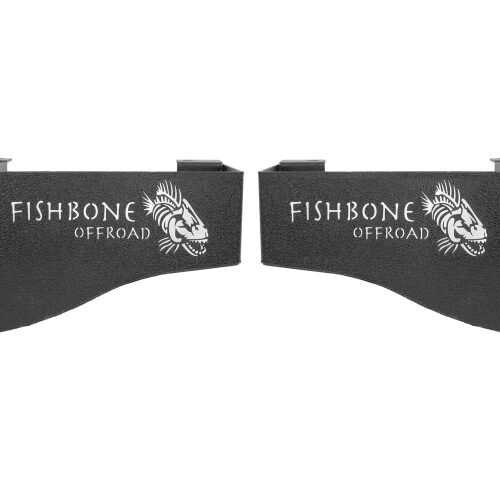 Fishbone Offroad 07-18 Jeep Wrangler JK 4 DR Wheel Well Storage Bin - Blk Textured Powdercoat Steel