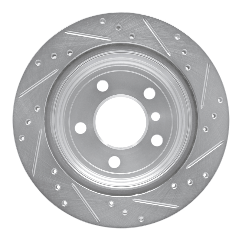 R1 06-20 BMW 430I Gran Coupe Rear Left Drilled & Slotted Silver Brake Rotor - Image 5