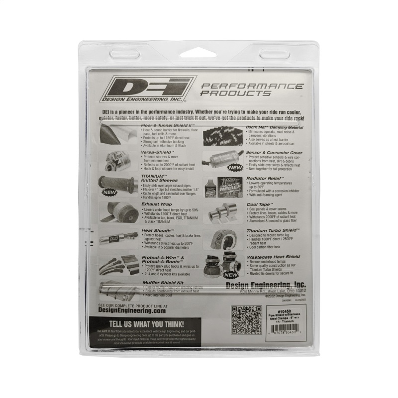 DEI Pipe Shield w/Stainless Steel Clamps - 6in x 12in - Titanium - Image 3