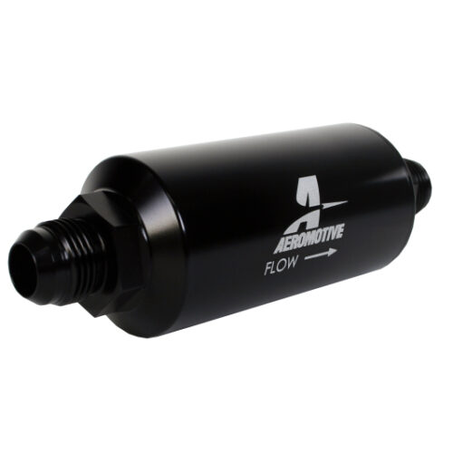 Aeromotive In-Line Filter - AN -10 size Male - 10 Micron Microglass Element - Bright-Dip Black - Image 4