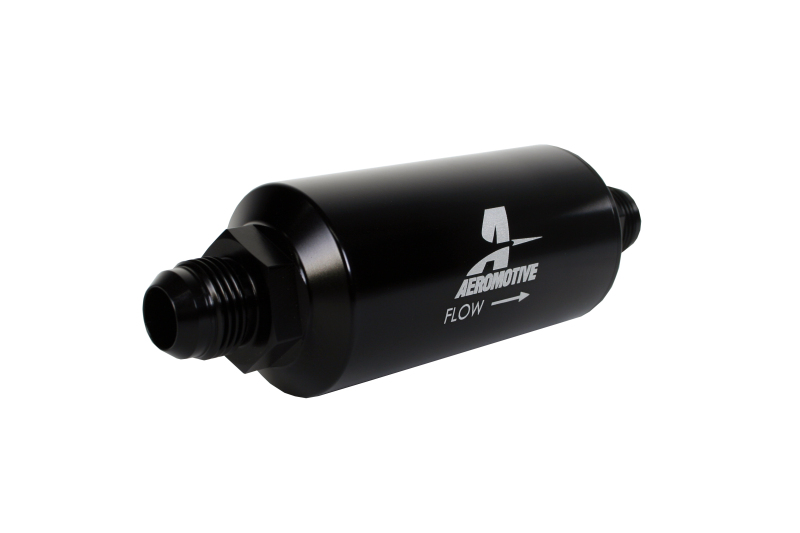 Aeromotive In-Line Filter - AN -10 size Male - 10 Micron Microglass Element - Bright-Dip Black - Image 4