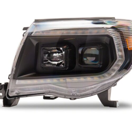 Raxiom for 2005-2011 Toyota Tacoma Axial Series Switchback Projector Headlights- Black Housing- Clear Lens - Image 4