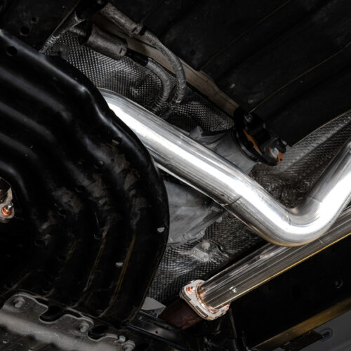Alternative view of AWE Tuning Cat-Back Exhaust - Chrome Silver Tips for 2021 RAM 1500 TRX 0FG
