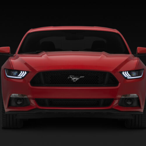 Raxiom for 2015-2017 Ford Mustang Projector Headlights OEM HID Bulbs- Black Housing (Clear Lens) - Image 6