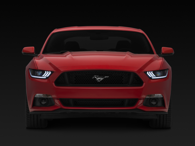 Raxiom for 2015-2017 Ford Mustang Projector Headlights OEM HID Bulbs- Black Housing (Clear Lens) - Image 6