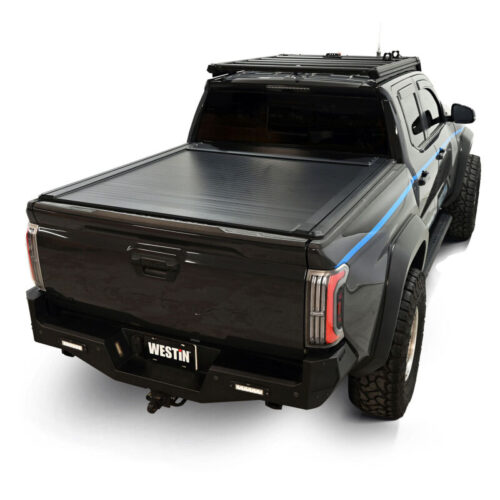 Westin 24-26 Toyota Tacoma 5ft Bed Manual Retractable Tonneau Cover - Black - Image 7