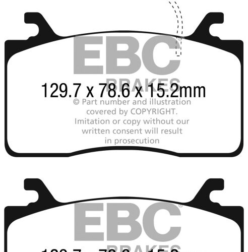 EBC 2017+ Alfa Romeo Giulia 2.0T Bluestuff Front Brake Pads - Image 2