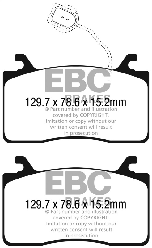 EBC 2017+ Alfa Romeo Giulia 2.0T Bluestuff Front Brake Pads - Image 2