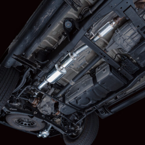 AWE Tuning 2021+ GMC Tahoe/Yukon 5.3L 0FG Split Rear Exit Catback Exhaust - Quad Chrome Silver Tips - Image 5