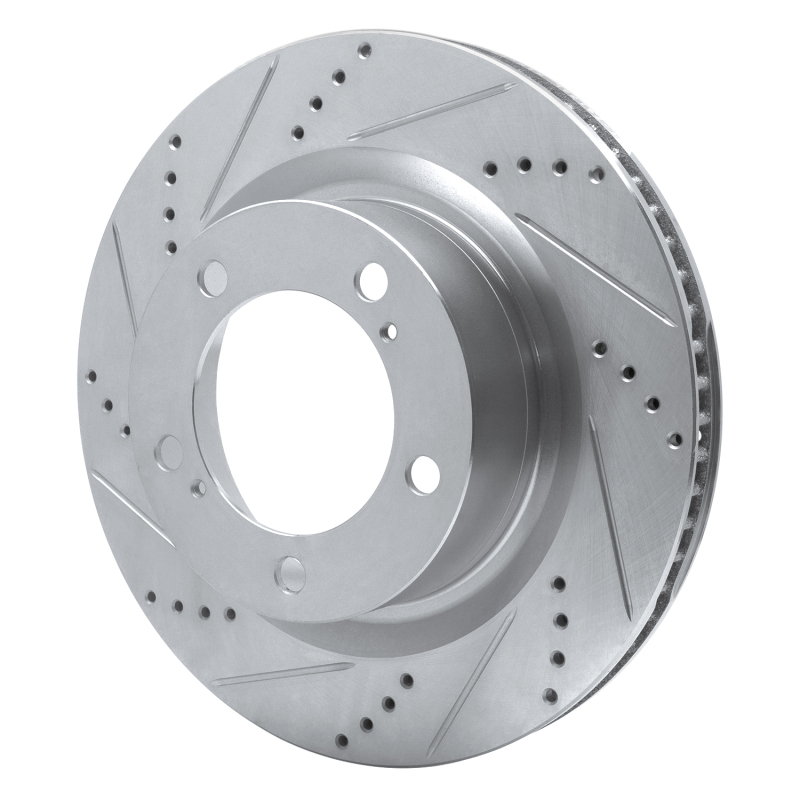 DFC 07-22 Lexus LX570 Front Left Drilled & Slotted Silver Brake Rotor - Image 2