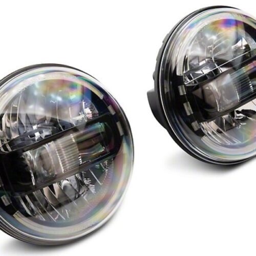 Alternative view of Raxiom for 1997-2018 Jeep Wrangler TJ/JK Axial 7-Inch LED Headlights w/ DRL- Black Housing (Clear Lens)