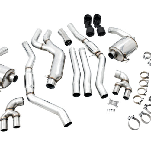 AWE Tuning Touring Edition Exhaust - Quad Diamond Black Tips for 2019+ BMW M340i (G20) Resonated - Image 4