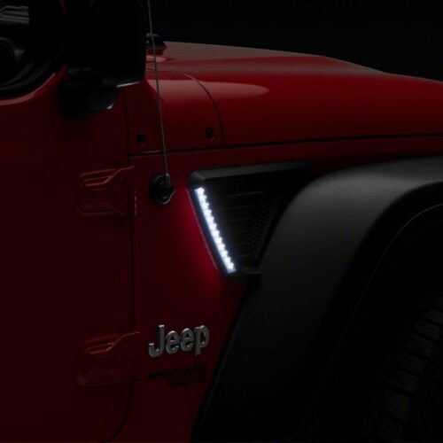 Raxiom for 2018-2023 Jeep Wrangler JL LED Fender Vent Lighting w/ DRL and Turn Signal - Image 7