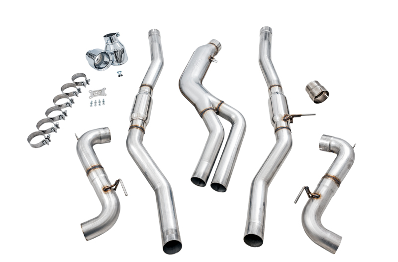 AWE Tuning Track Edition Exhaust - 5in Chrome Silver Tips for 2020 Toyota Supra A90 - Image 5