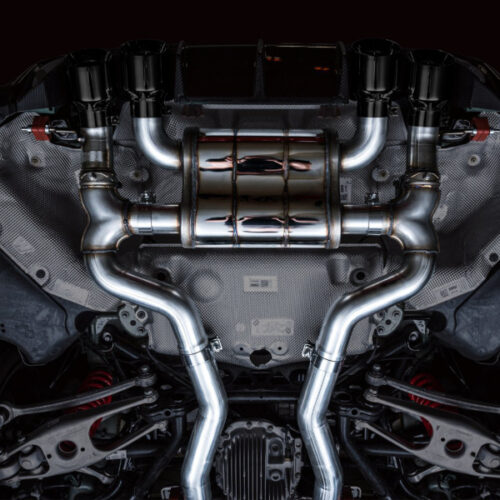 Alternative view of AWE Tuning SwitchPath Cat-Back Exhaust for BMW G8X M3/M4 - Diamond Black Tips