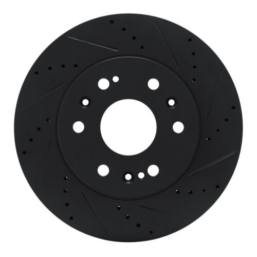 DFC 05-20 Cadillac Escalade EXT Front Right Drilled & Slotted Black Brake Rotor