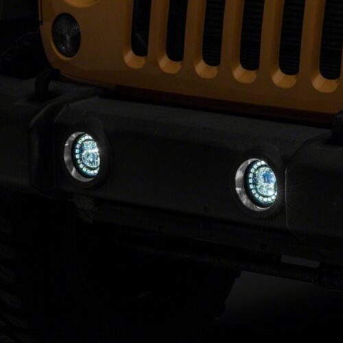 Raxiom for 2007-2018 Jeep Wrangler JK 18-23 Jeep Wrangler JL Axial Series Nighthawk LED Fog Lights - Image 8