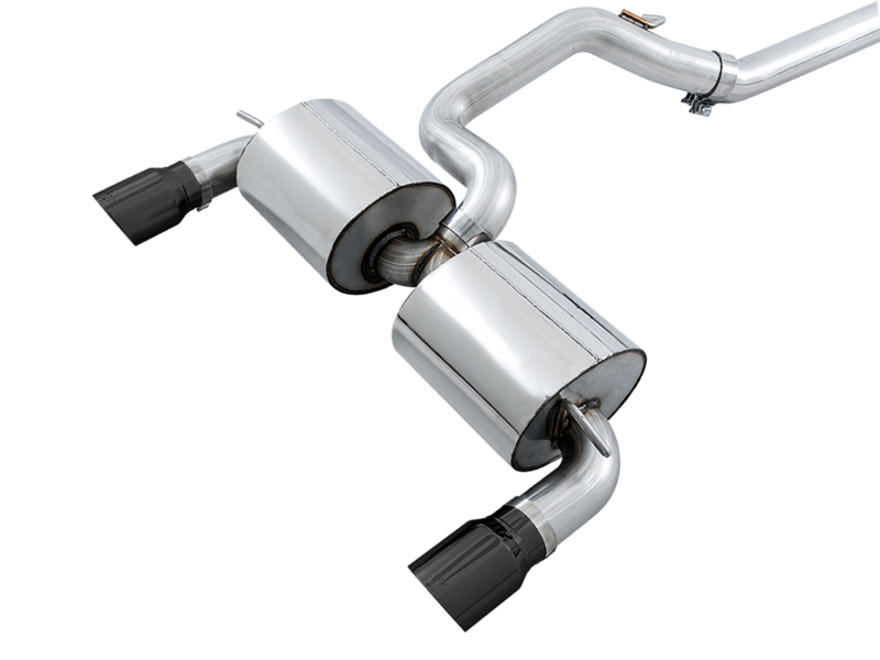 AWE Tuning Touring Edition Cat-Back Exhaust - Resonated - Diamond Black Tips for Ford Focus RS - Image 3