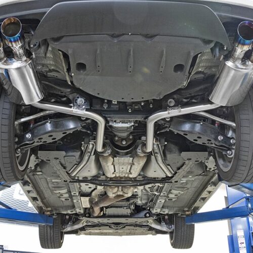 aFe Power Takeda 16-17 Lexus RC 200T 2.0L (t) 2in. SS Axle-Back Exhaust System w/Polished Blue Tips - Image 7