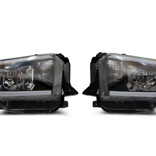 Alternative view of Raxiom for 2014-2021 Toyota Tundra Axial Series Headlights w/ LED Bar- Black Housing (Clear Lens)