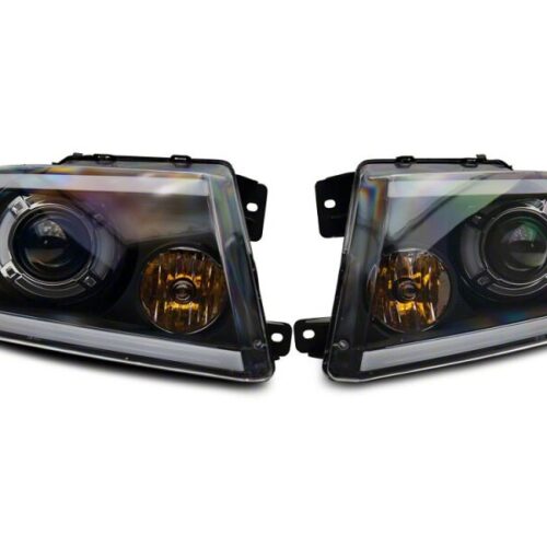 Raxiom for 2004-2008 Ford F-150 Axial Series LED Proj Headlights/Seq LED Bar- Black- Clear Lens - Image 3