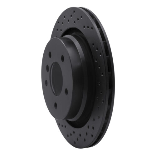 R1 Concepts for 95-99 BMW M3 E36 Rear Right Drilled Black Brake Rotor - Image 3
