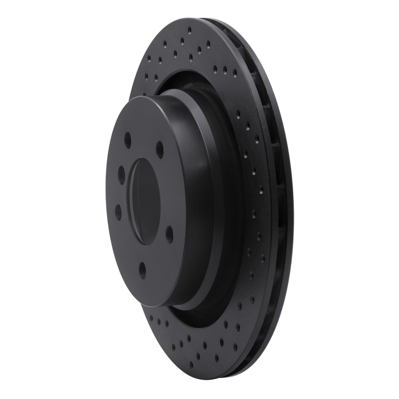 R1 Concepts for 95-99 BMW M3 E36 Rear Right Drilled Black Brake Rotor - Image 3