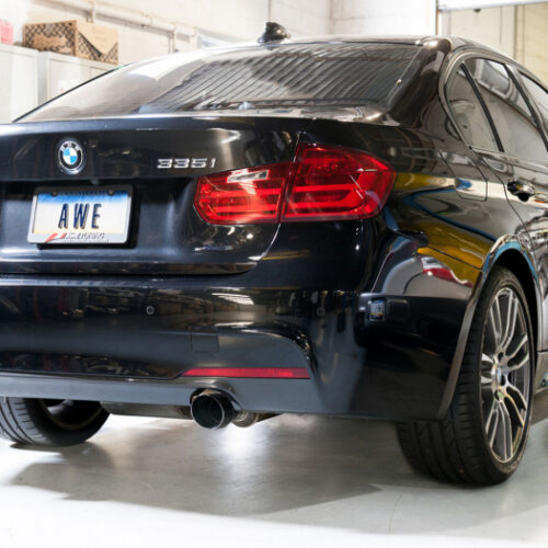 Alternative view of AWE Tuning Touring Edition Axle-Back Exhaust - Diamond Black Tips (102mm) for BMW F3X 335i/435i