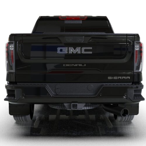 Rally Armor 20-26 GMC Sierra 2500/3500 HD Denali Black Mud Flap w/Metallic Black Logo - Image 3