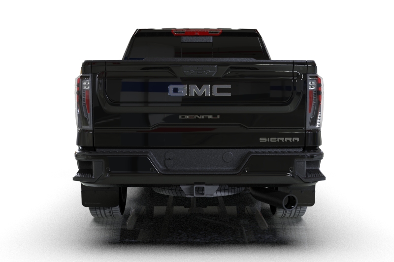 Rally Armor 20-26 GMC Sierra 2500/3500 HD Denali Black Mud Flap w/Metallic Black Logo - Image 3