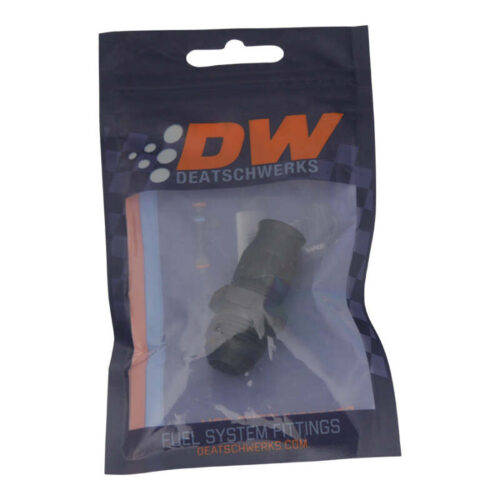 Alternative view of DeatschWerks 8AN Male Flare to 3/8in Hardline Compression Adapter - Anodized Matte Black