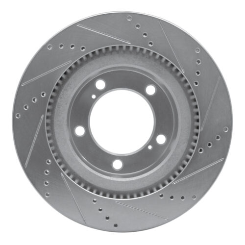 DFC 07-22 Lexus LX570 Front Left Drilled & Slotted Silver Brake Rotor - Image 5