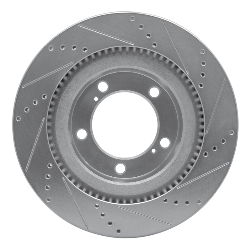 DFC 07-22 Lexus LX570 Front Left Drilled & Slotted Silver Brake Rotor - Image 5