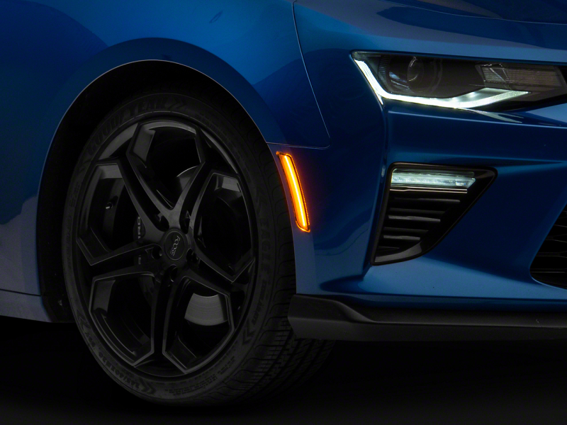 Raxiom for 2016-2023 Chevrolet Camaro Axial Series LED Front and Rear Side Markers- Clear