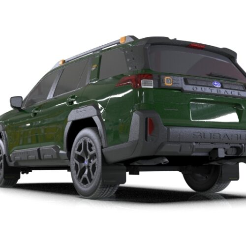 Alternative view of Rally Armor 2026 Subaru Outback Black UR Mud Flap w/Green Logo