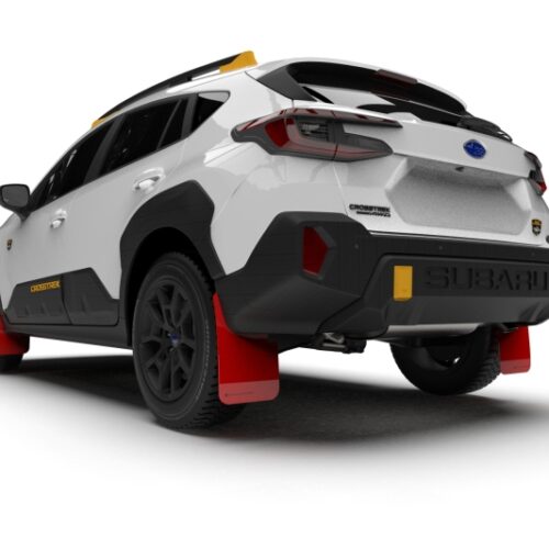 Rally Armor 24-26 Subaru Crosstrek (Wilderness Only) Red UR Mud Flap W/White Logo - No Drilling Req - Image 4
