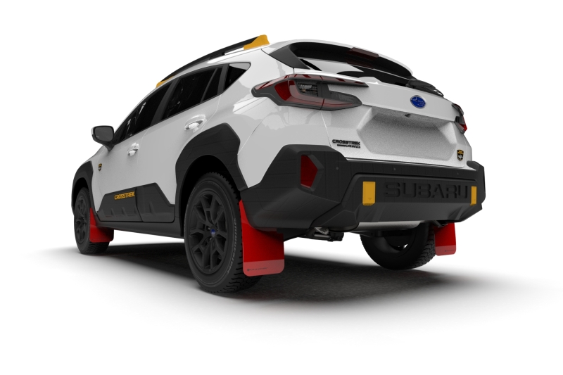 Rally Armor 24-26 Subaru Crosstrek (Wilderness Only) Red UR Mud Flap W/White Logo - No Drilling Req - Image 4