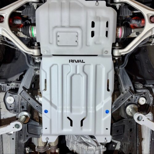 Rival 24-26 Ford Ranger / Ranger Raptor Aluminum Transmission And Cat Converter Skid Plate - Image 3