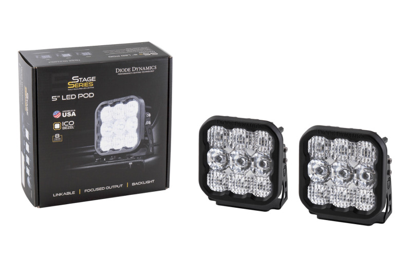 Diode Dynamics SS5 LED Pod Sport - White Combo (Pair) - Image 6