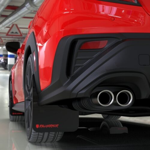 Rally Armor MF92-UR-BLK/MBK-X 22-26 Subaru WRX Black UR Mud Flap Altered Font Met. Blk Logo - Image 5