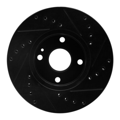 R1 Concepts for 94-02 Mazda Miata Front Left Drilled & Slotted Black Brake Rotor - Image 5