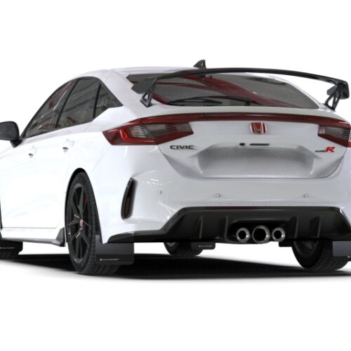 Rally Armor 23-26 Honda Civic Type R Black Mud Flap White Logo - Image 2