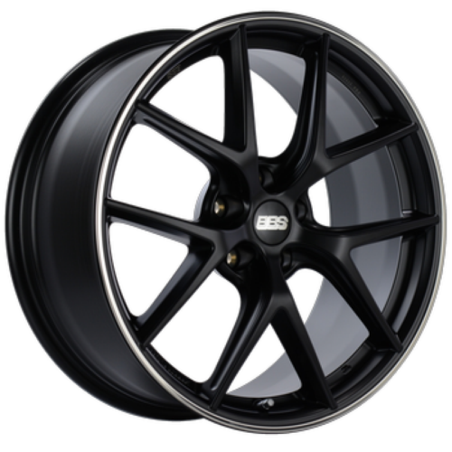 Alternative view of BBS CI-R 19x9 5x112 ET42 Satin Black Polished Rim Protector Wheel -82mm PFS/Clip Required